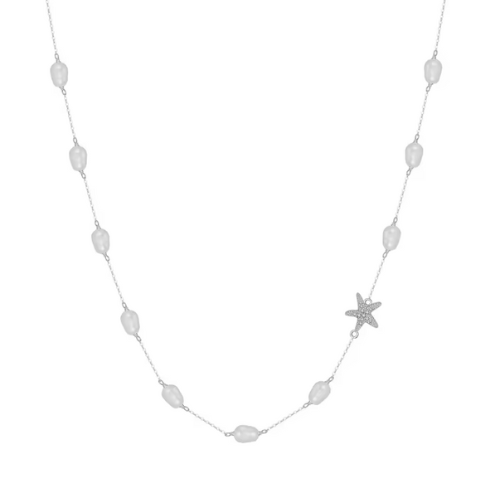 Maritime Schönheit – Seestern Halskette aus 925 Silber