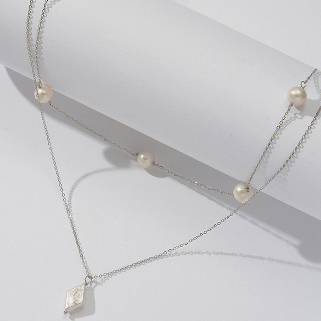 Aurora Y-Halskette mit Süßwasserperlen