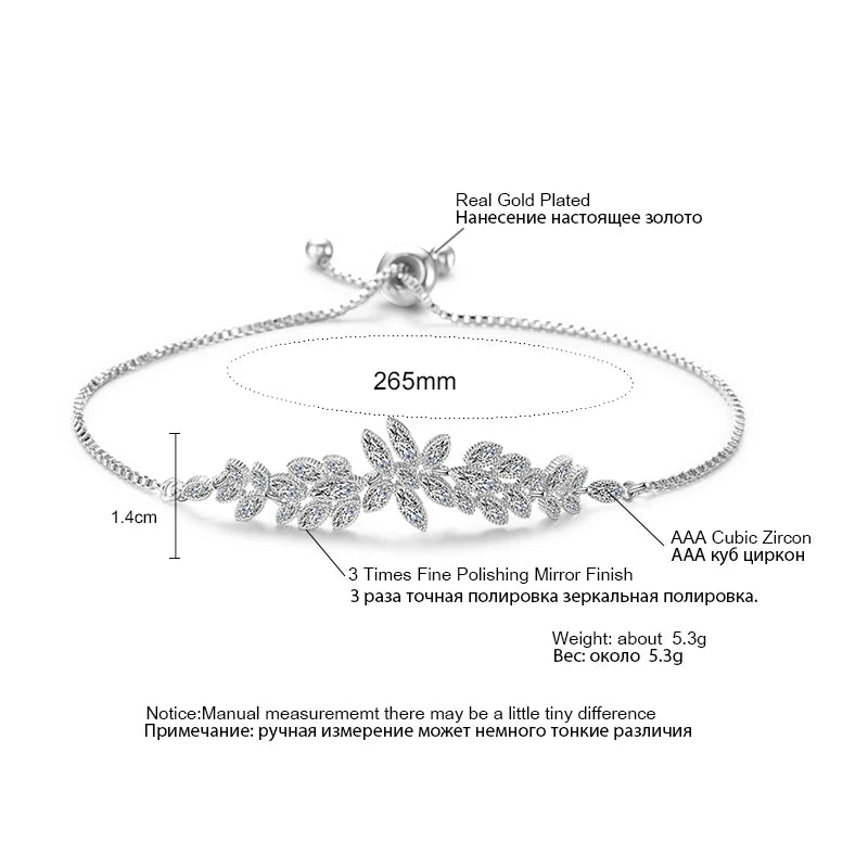 Kristallblüten Armband – Verstellbare Eleganz