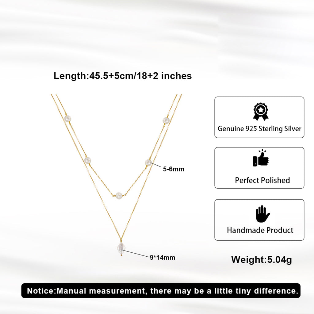 Aurora Y-Halskette mit Süßwasserperlen