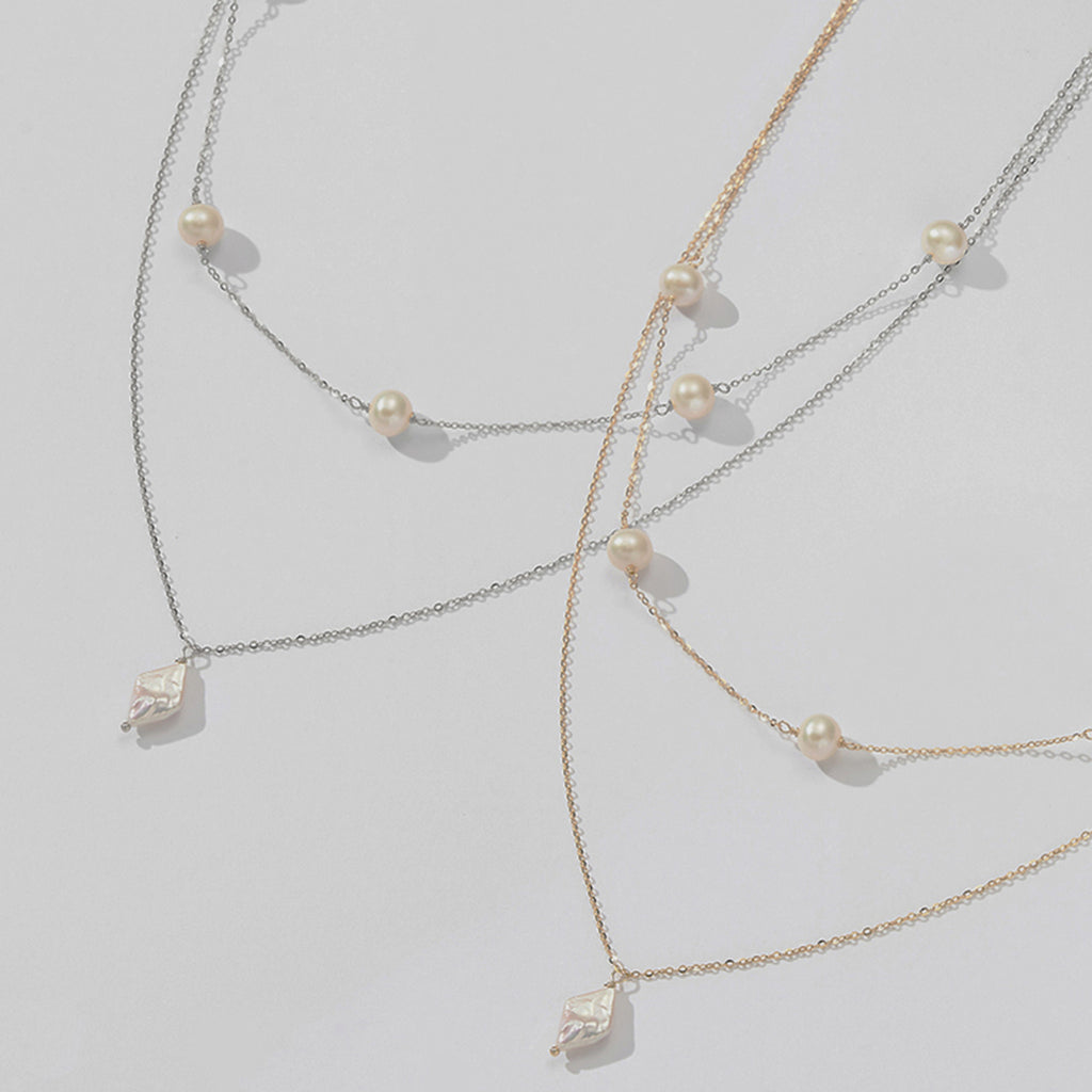 Aurora Y-Halskette mit Süßwasserperlen